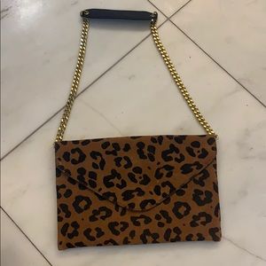 JCrew Leopard Envelope Bag